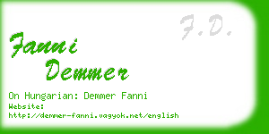 fanni demmer business card